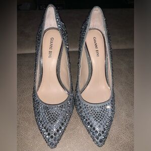 Gianni Bini Womens Multi Studded Design Stiletto Pumps Pewter - Size 7M
